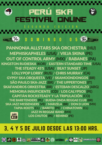 plakat trzeciego dnia festiwalu Peru Ska Online